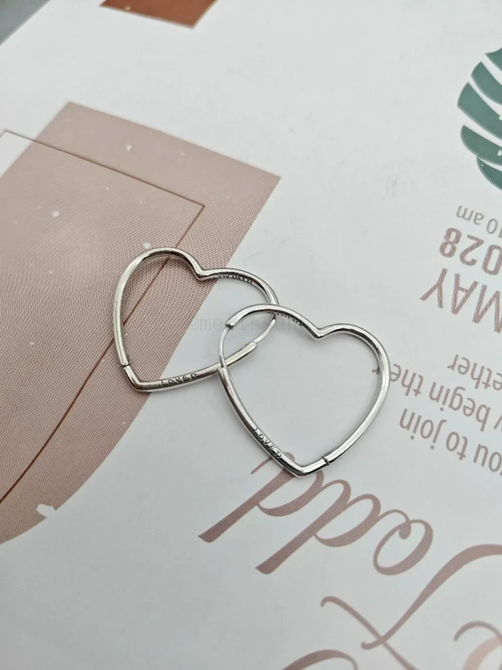 Pandora Asymmetrical Heart Hoop Earrings